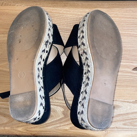 🚫SOLD🚫 Black Buckle Wedges 🖤 👡 - Picture 11 of 15